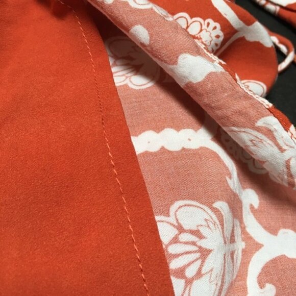 𝅺hatley Orange White Floral Print Sleeveless Dress - Picture 7 of 9